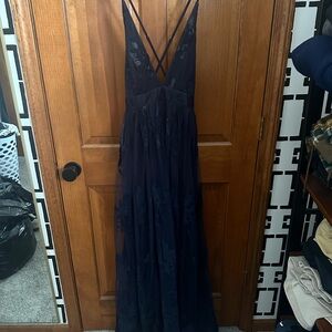 Luxxel - Navy Blue Maxi Dress